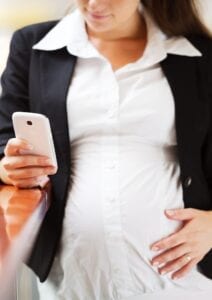 Pregnant woman at work