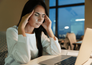 Woman unhappy at work