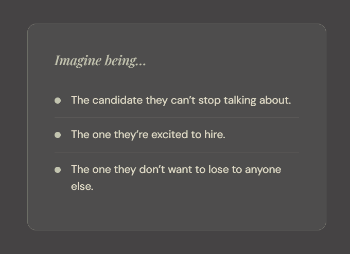 Become the obvious choice for every opportunity.